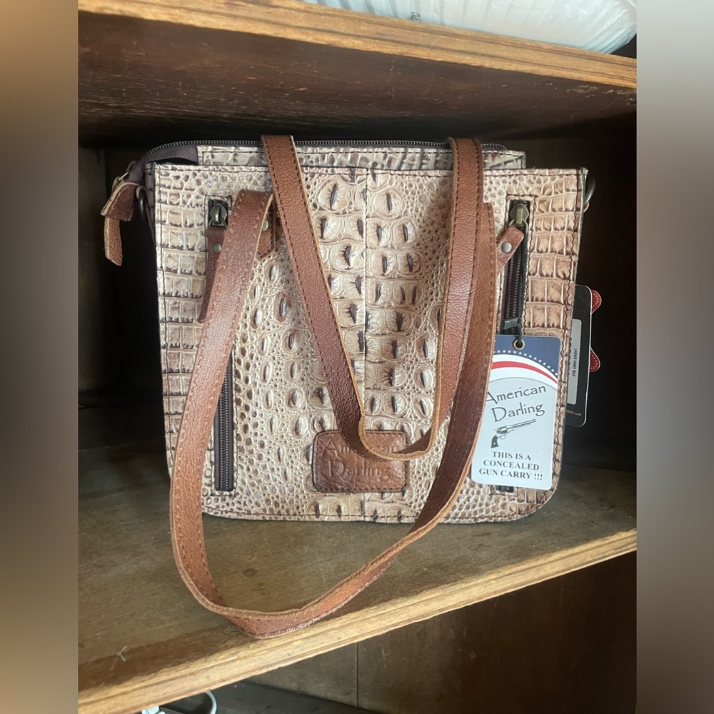 American Darling Genuine Leather Concealed Carry Handbag